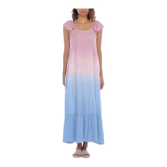 RAVIYA Ombré Off-The-Shoulder Maxi Dress Cover-Up NWT - Picture 1 of 3